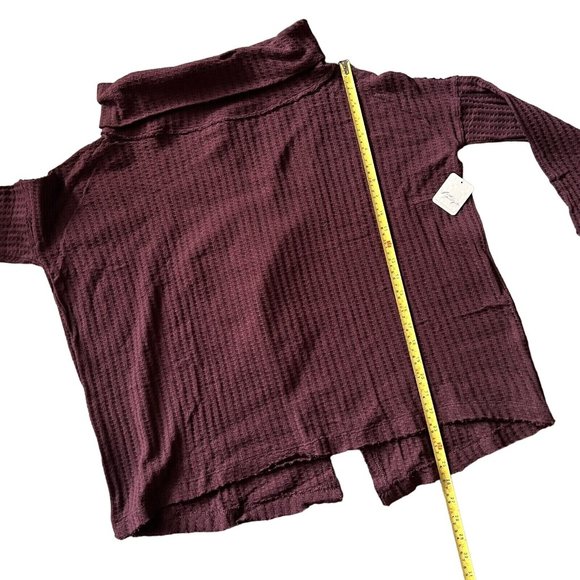 Free People NWT Juicy Long Sleeve Cowl Neck Thermal Shirt M Color: Date Night - Picture 6 of 11